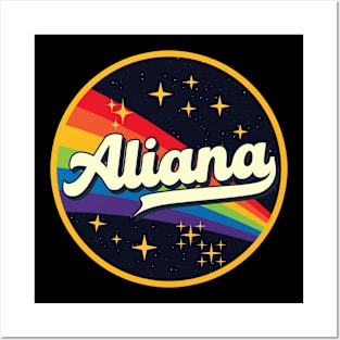 Aliana // Rainbow In Space Vintage Style Posters and Art